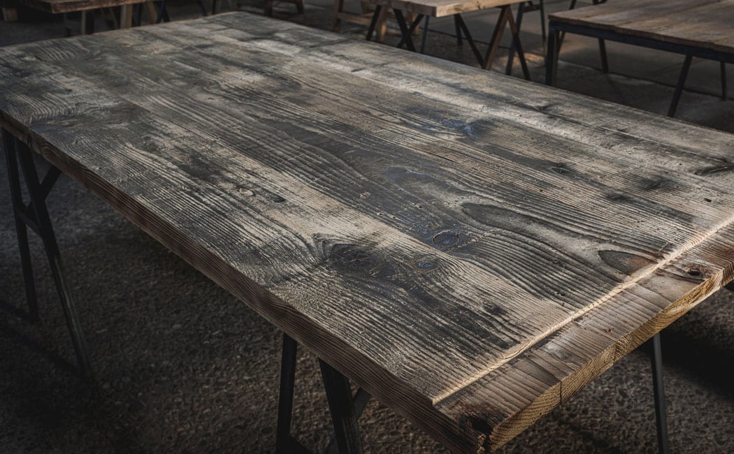 carousel image tafel van oud hout 2 meter lang